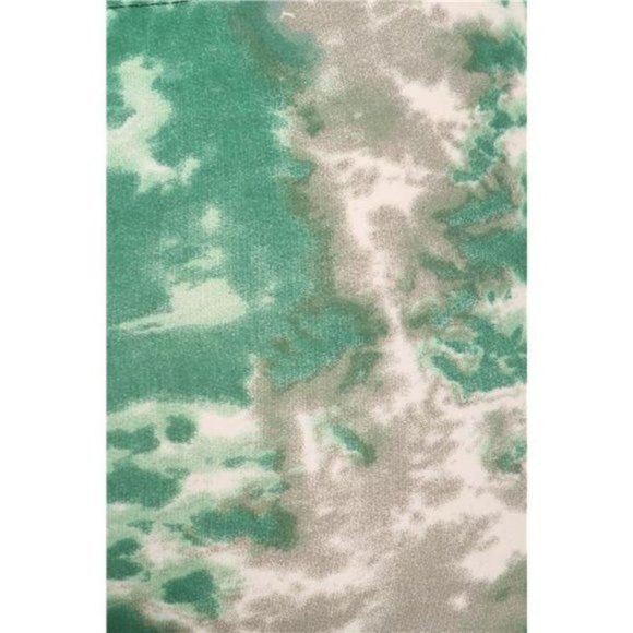 Blue Green White Tie Dye Pattern Print Leggings - Picture 4 of 4